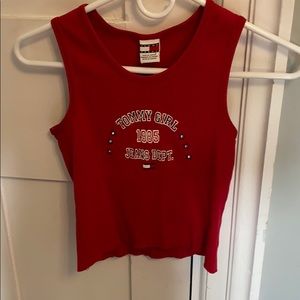 vintage tommy girl red tank